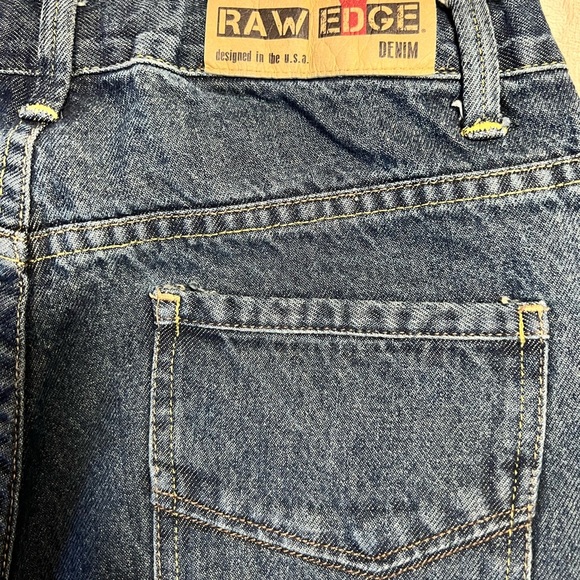 Raw edge denim blue Jeans size 16 for boys - Picture 3 of 7